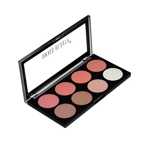Swiss Beauty Highly Pigmented 8 -in-1 Ultra Blush Palette With Matte & Shimmer - 01
