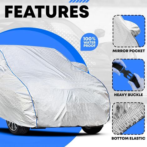 Motorzee Body Cover for Suv and Sedan Free Size | XXL)
