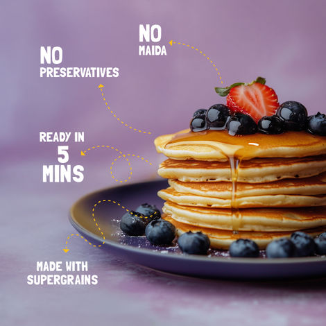 Slurrp Farm Millet Eggless Pancake Mix With Blueberries | No Maida | Healthy Breakfast
