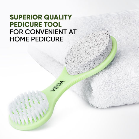 VEGA 3 In 1 Pedicure Brush Kit Tool For Cleanse Scrub & File Dead Skin | Pd-20
