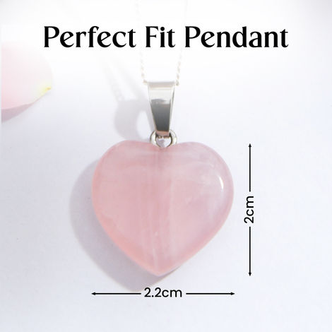 Astrotalk Rose Quartz Heart Pendant
