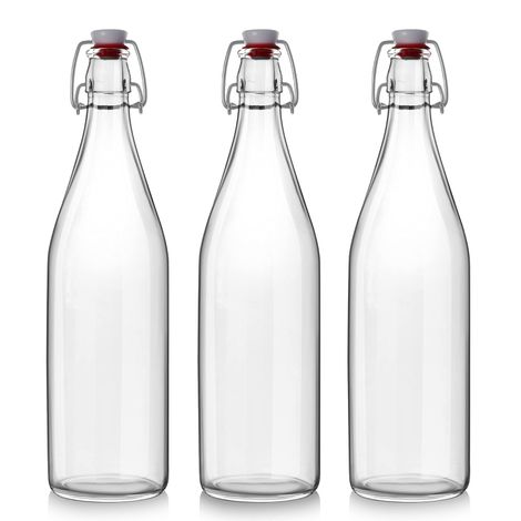 Cello Glass Aquaria Water Bottle Freezer Safe | Clear - 1 L