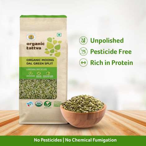 Organic Tattva Moong Dal Green Split