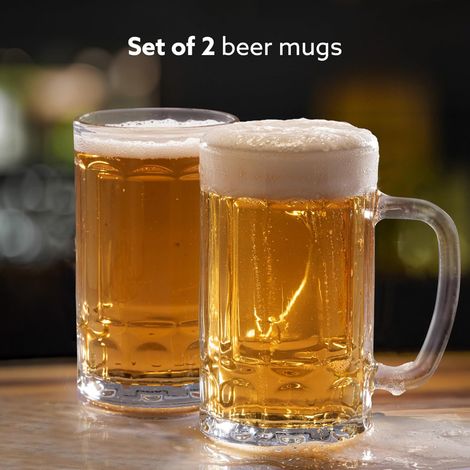 AGARO Elegant Beer Mug 397ml Set of 2
