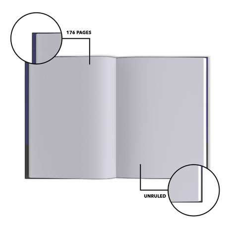 Classmate Pulse Unruled Hard Cover Notebook (A5, 80 GSM, Assorted Design)