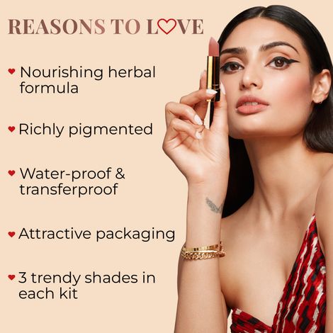 Just Herbs Long Stay Ultra Matte Liptick Lipstick - Nudes & Brown