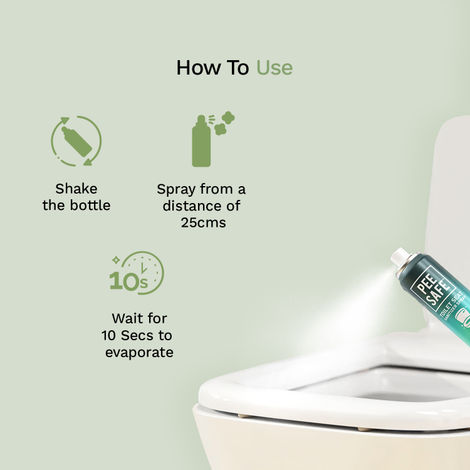 Pee Safe Toilet Seat Sanitizer Spray (Mint)
