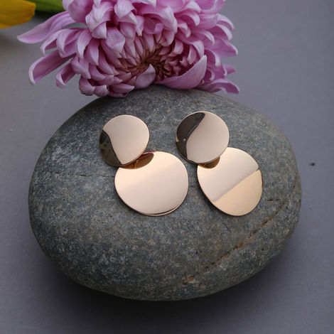 Sohi Gold-Plated Geometric Drop Earrings