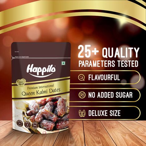 Happilo Premium Queen Kalmi Dates|Naturally Sweet Khajur|No Added Sugar