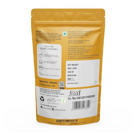 Wonderland Foods California Almonds (NP Badam)