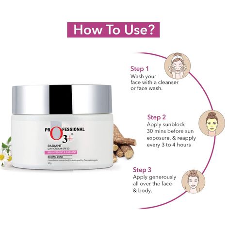 O3+ Radiant Day Cream SPF-30 Brightening & Radiant