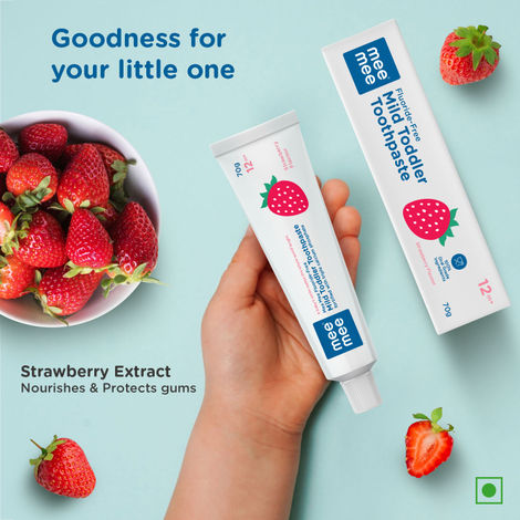 Mee Mee Fluoride-Free Toothpaste For 1 to 5 Years- Strawberry
