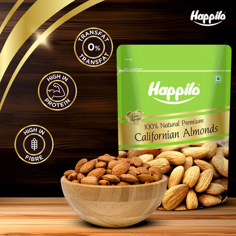 Happilo Premium California Almonds|Badam Giri|Dry Fruits