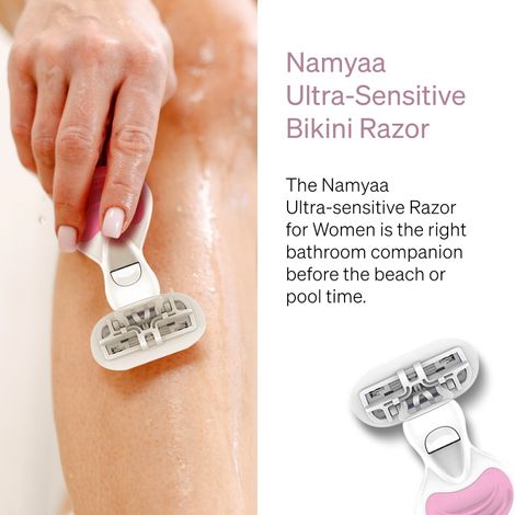Namyaa Ultra Sensitive Bikini Razor For Women | 3 Blade Precision| Pack Of 3