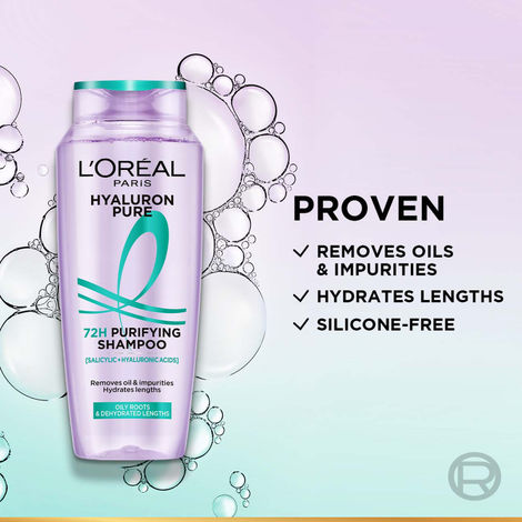 L'Oreal Paris Hyaluron Pure 72H Purifying Shampoo For Fresh Scalp & Hydrated Hair