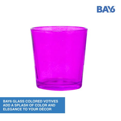 BAY6 Colored Glass Votive Set - 2 Inch | 4pc - Assorted