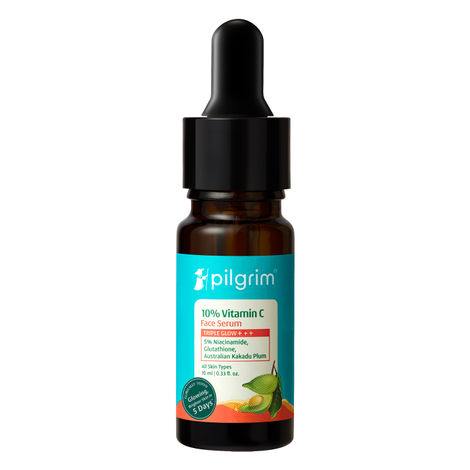 Pilgrim 10% Vitamin C Face Serum For Daily Brightness Helps Reduce Dark Spots & Evens Skin Tone