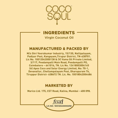 Coco Soul Cold Pressed Unrefined Virgin Coconut Oil