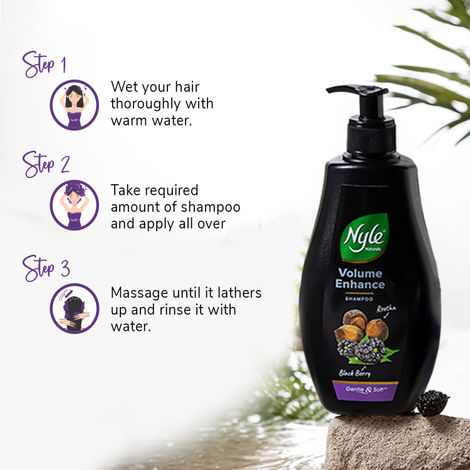 Nyle Naturals Volume Enhance Shampoo With Goodness Of Reetha And Blackberry
