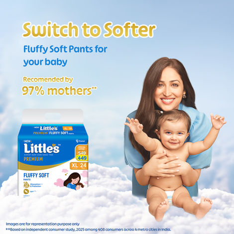 Littles Expert Baby Care Comfy Baby Diapers | Pant Style | XL | 24 pcs