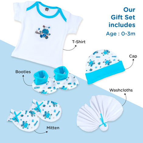 Mee Mee Soft Cotton Newborn Clothing Hamper Baby Gift Set | Blue