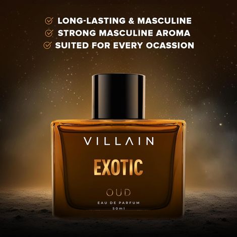 Villain Exotic Oud Luxury Premium Long - Lasting Fragrance Eau De Perfum For Men