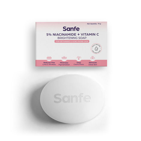 Sanfe 5% Niacinamide & Vitamin C Brightening Soap Detanning Soap