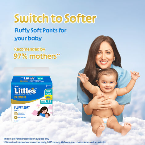Littles Expert Baby Care Comfy Baby Diapers | Pant Style | 2XL | 22 pcs