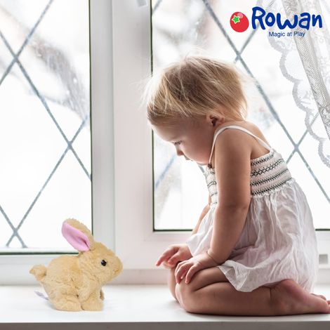 Hamley's Rowan Cookie Jumping Rabbit Easy On Hands, Soft & Cuddly Ideal For Toddlers & Kids