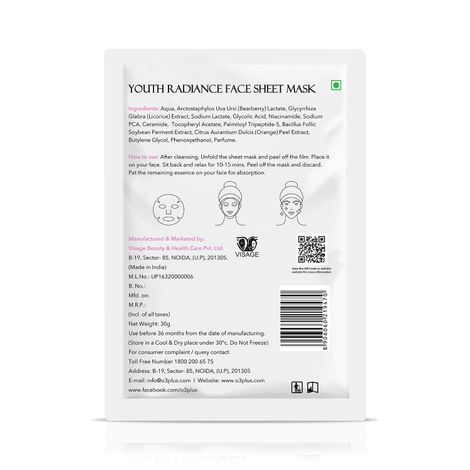 O3+ Youth Radiance Face Sheet Mask