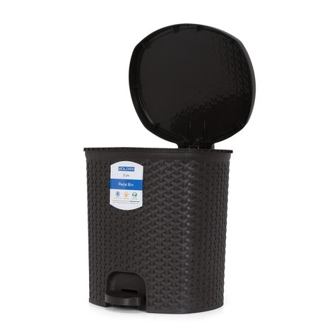 Kolorr Magnum Royal Premium Plastic Step-On Pedal Dustbin For - 14 Litre Large (Dark Brown)
