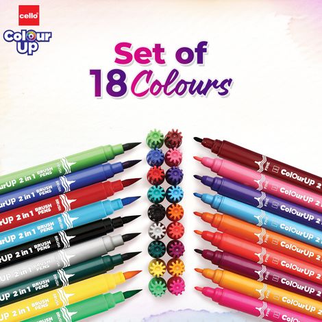 Cello Colourup Brushtip Assorted Shades (Pack of 1)