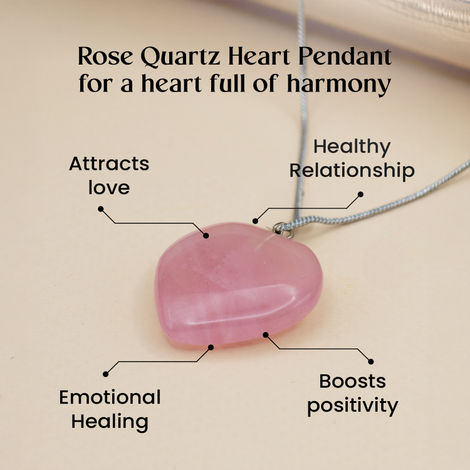 Astrotalk Rose Quartz Heart Pendant