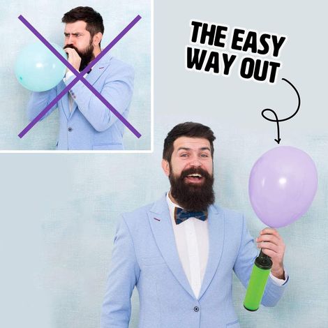 Just Party Hand Held Balloon Air Pump (Colour May Vary)