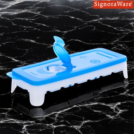 Ice Tray With Silicon 14 Cubes Blue