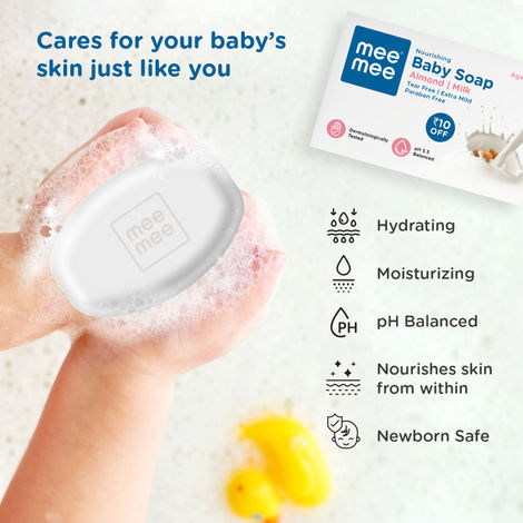 Mee Mee Nourishing Baby Soap with 100% Natural Amond Oil and Milk Extract