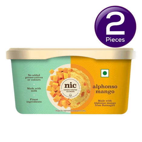 NIC Alphonso Mango Ice Cream Tub Combo