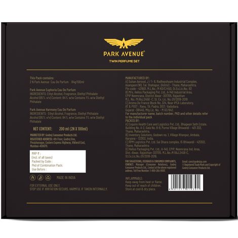 Park Avenue Euphoria and Harmony Eau De Perfume Gift Set for Men