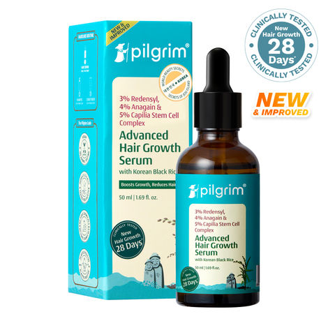 Pilgrim Redensyl & Anagain Advanced Hair Growth Serum, Controls Hairfall & Increase Hair Groeth