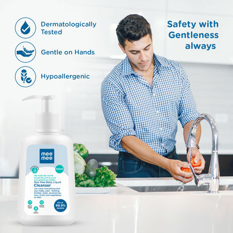 Mee Mee Baby Liquid Cleanser for Bottles | Nipples | Accessories | Toys | Fruits & Vegetables