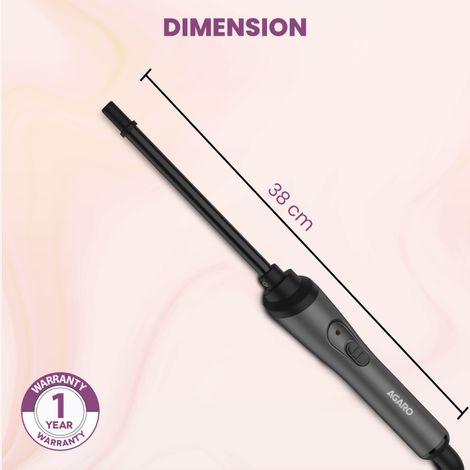 Agaro Hair Curler With 10Mm Barrel, Rod, Tong, Ceramic Coated Plates, Cool Touch Tip, Fast Heating