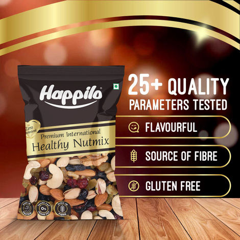 Happilo Premium Healthy Nutmix|Almonds, Cashews, Green Raisins, Pista, Walnuts, Black Raisin