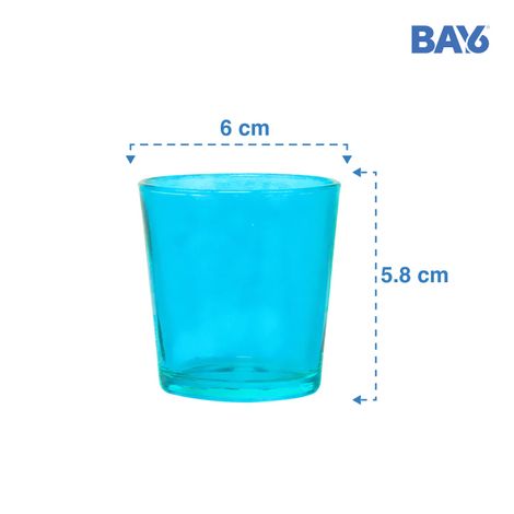 BAY6 Colored Glass Votive Set - 2 Inch | 4pc - Assorted