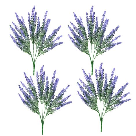 Tied Ribbons Set Of 4 Artificial Lavender Flower Sticks