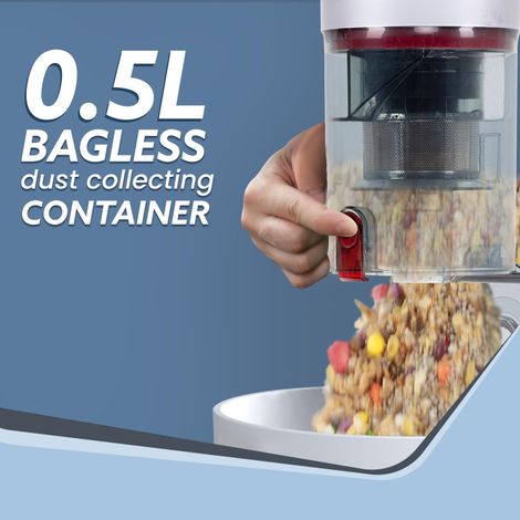 Agaro Supreme Cordless Stick Vacuum Cleaner,400W, 25 Kpa Suction,3 Adjustable Suction Modes,Bagless