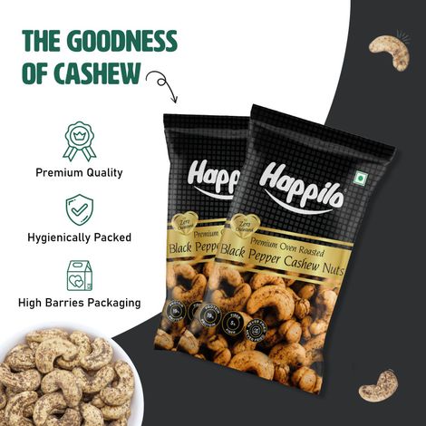 Happilo Oven Roasted Black Pepper Cashews