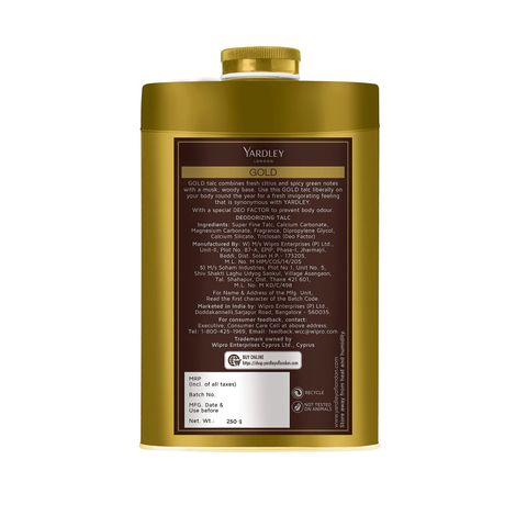 Yardley London Gold Perfumed Talc