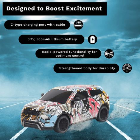 Frendo 1:24 Hi Speed Remote Control Car - Rov Grafitti - Multicolour