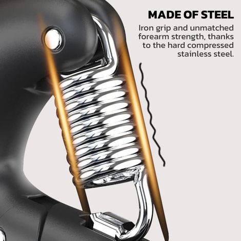 Boldfit Electronic Adjustable Hand Grip Strengthener Grey - 100 Kg