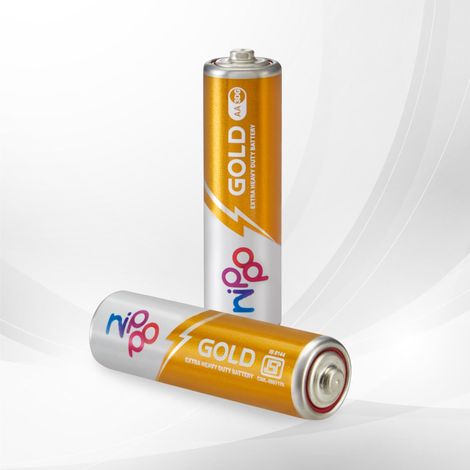Nippo Gold Carbon Zinc AA Batteries | Pack of 4